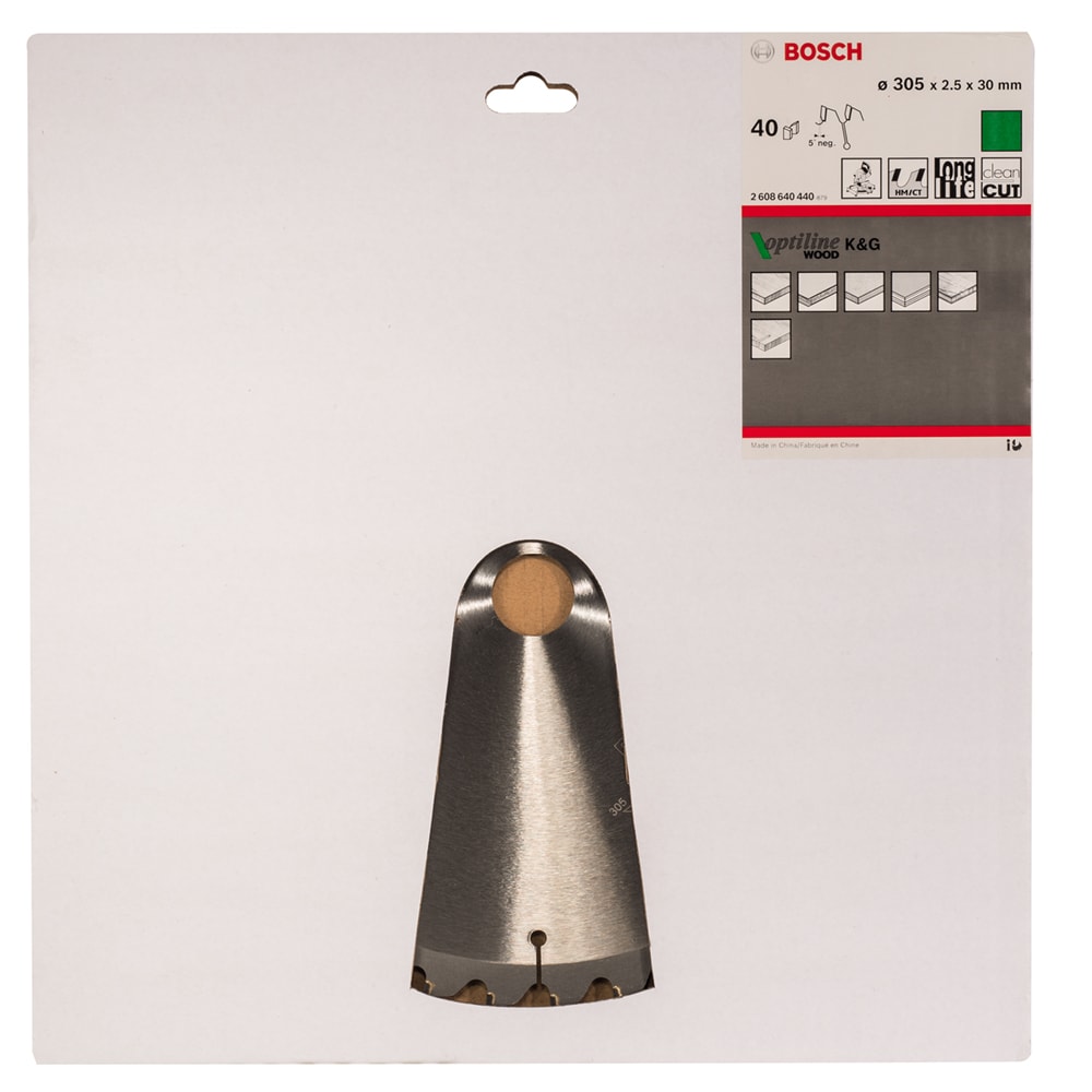 Диск пильный 305х2,5х30 мм Z40 Optiline Wood, BOSCH