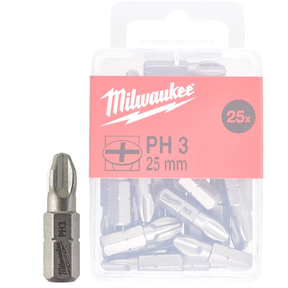 Бита крестообразная PH3 25 мм (25 шт) Milwaukee (4932399588)