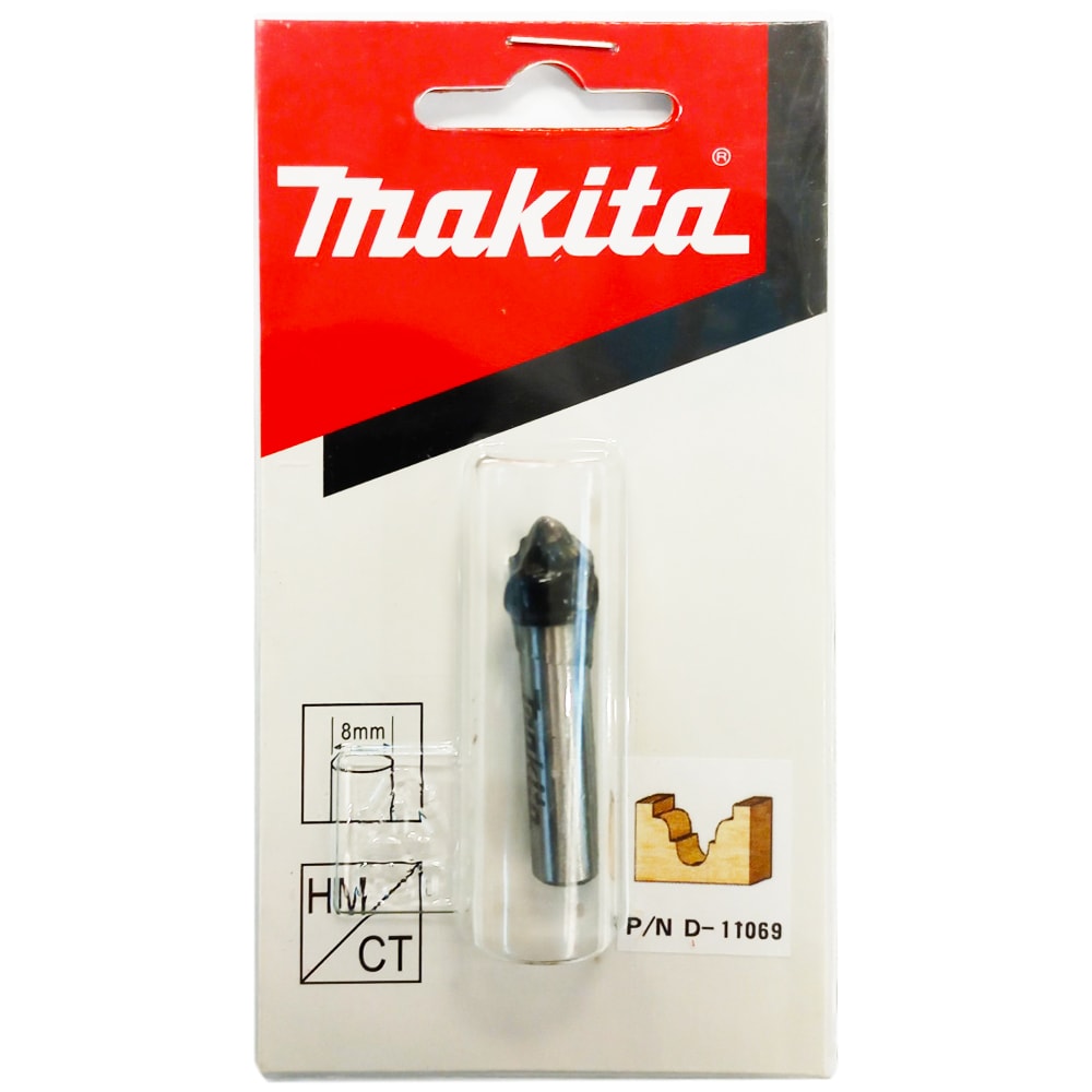 Фреза профильная R2.38 12.7x9.5x32 / хв 8 мм MAKITA (D-11069)
