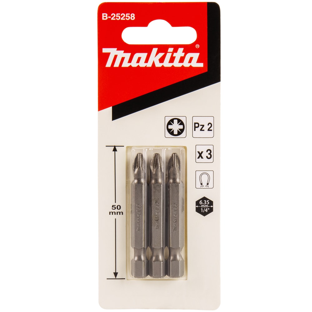 Бита PZ2 50 мм E-form (3 шт), MAKITA