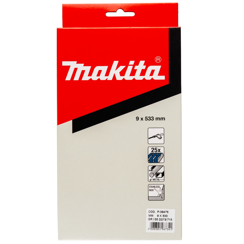 Шлифлента 9х533 мм P120 (25 шт) MAKITA (P-39475)