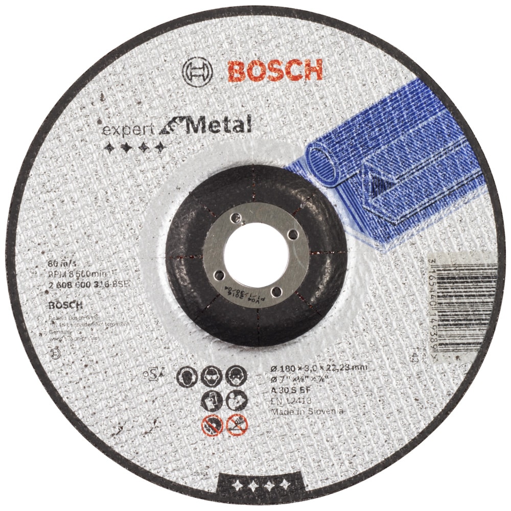Круг отрезной 180х3,0х22,23 мм Expert for Metal (вогнутый), BOSCH