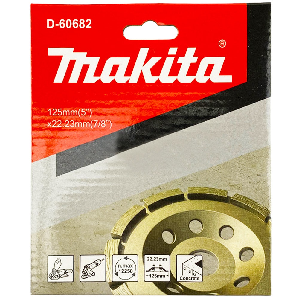 Алмазная шлифовальная чашка 125x22,23x5 мм однорядная "Эконом" MAKITA (D-60682)