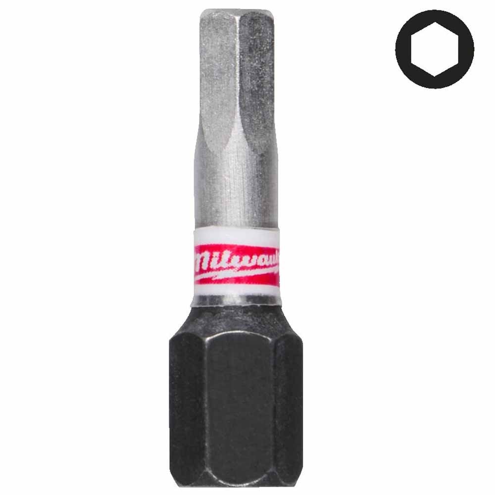 Бита ударная Shockwave Impact Duty HEX4.0 25 мм (3 шт) Milwaukee (4932500380), фото 2