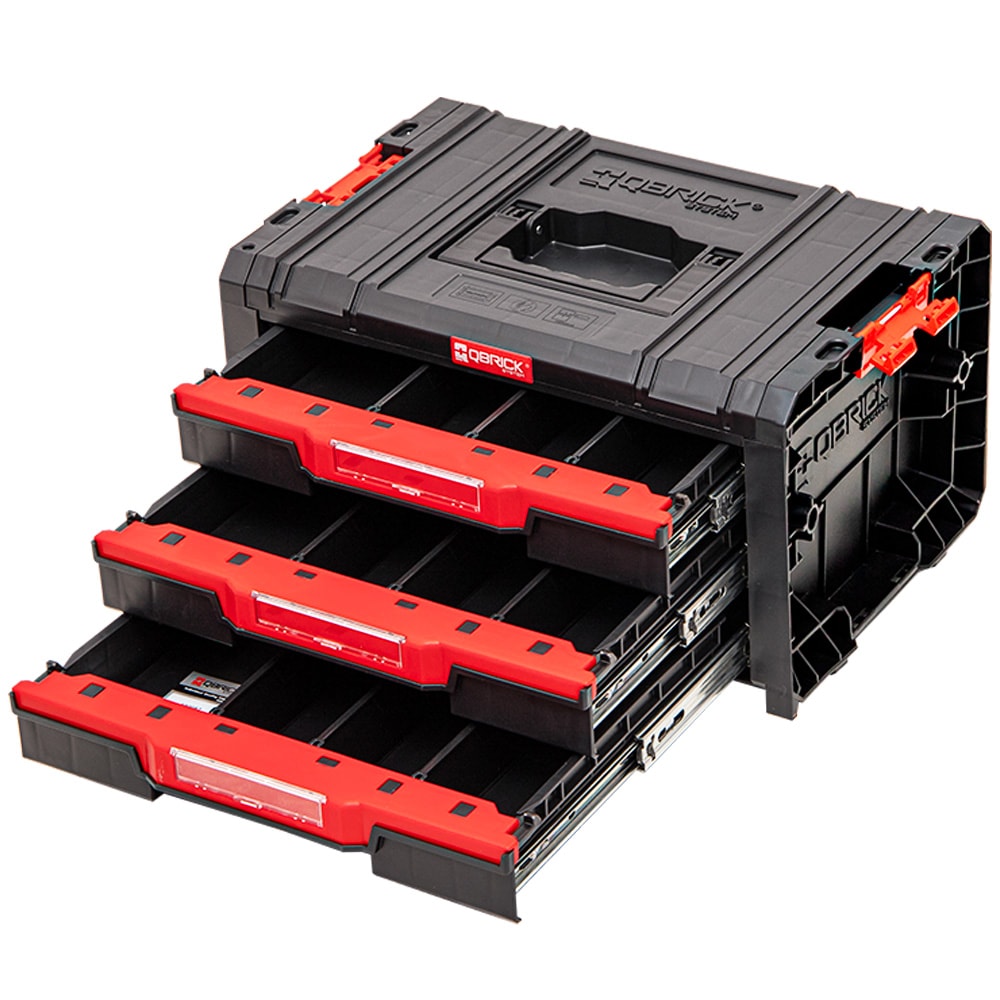 Ящик для инструмента с 3-мя выдвижными ящиками Qbrick System PRO Drawer 3 Toolbox 2.0 Basic (SKRQPROD3B2CZAPG001)