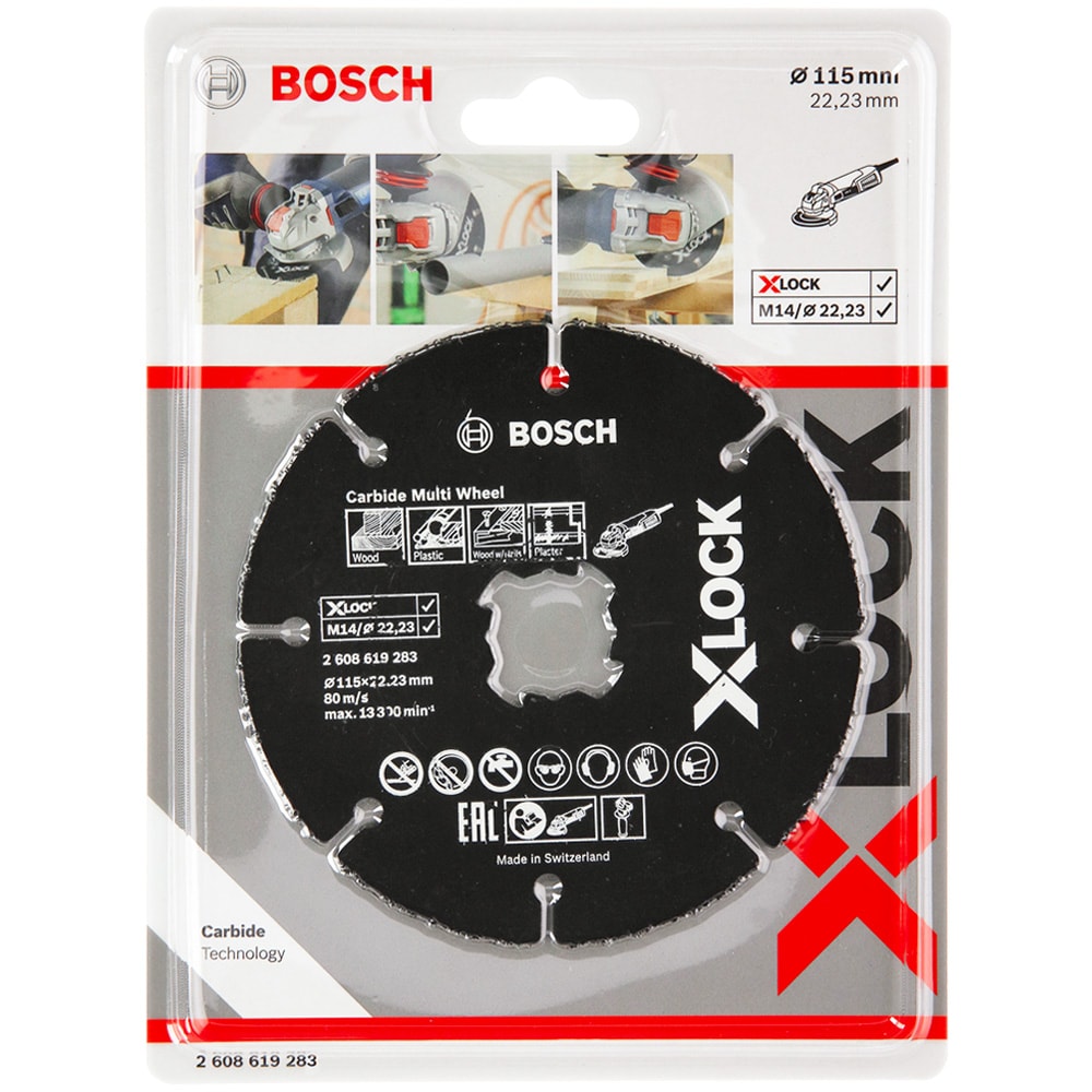 Универсальный отрезной круг X-LOCK 115x22.23 мм Carbide Multi Wheel BOSCH (2608619283)