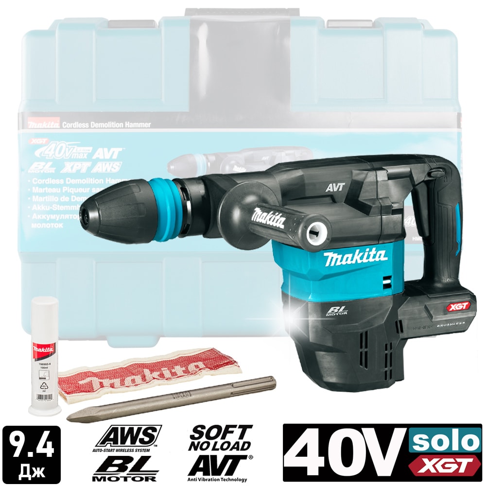 Аккумуляторный отбойный молоток HM001GZ02 (HM 001 GZ02) MAKITA