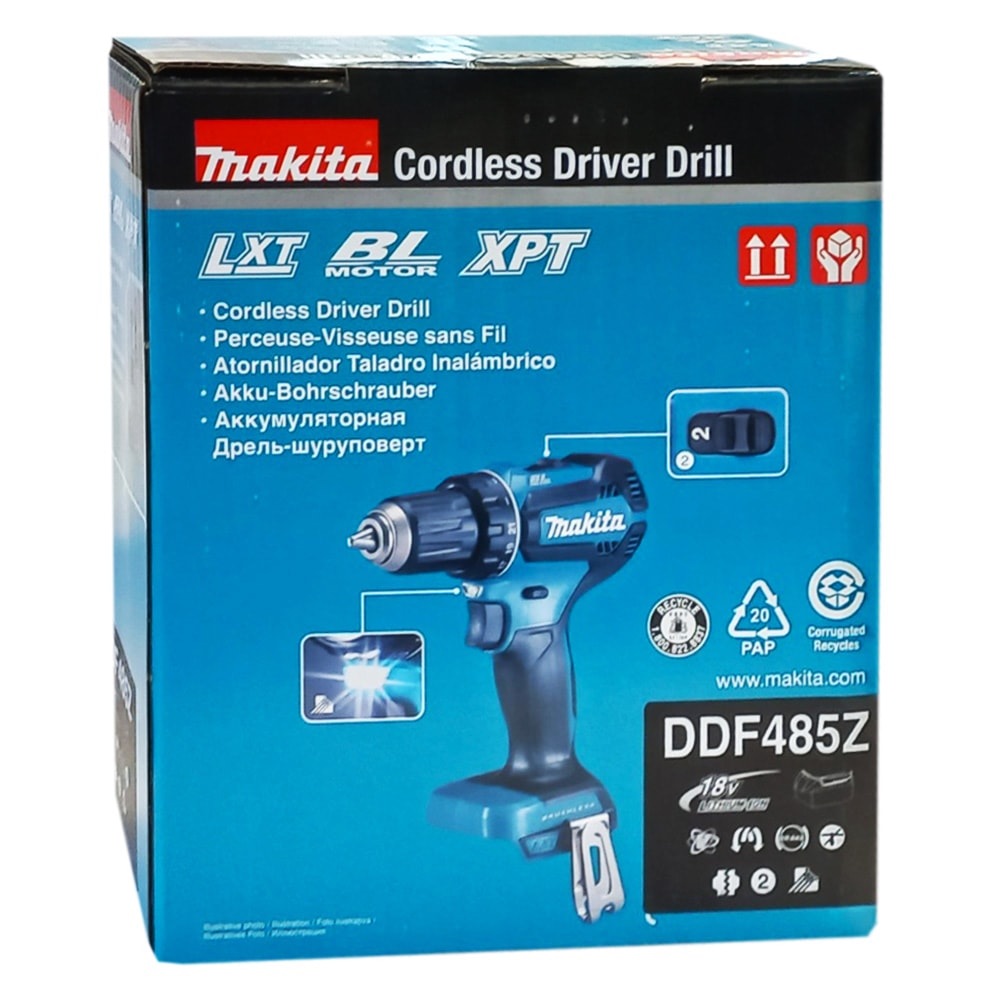 Дрель-шуруповерт аккумуляторная DDF485Z (DDF 485 Z) MAKITA, фото 2