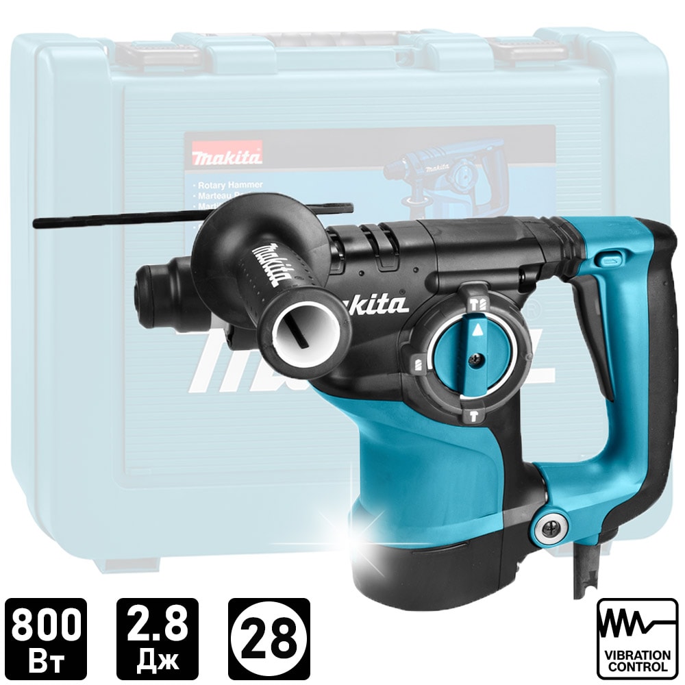 Перфоратор SDS-plus HR2811F (2,8Дж / Подсветка / Кейс), MAKITA