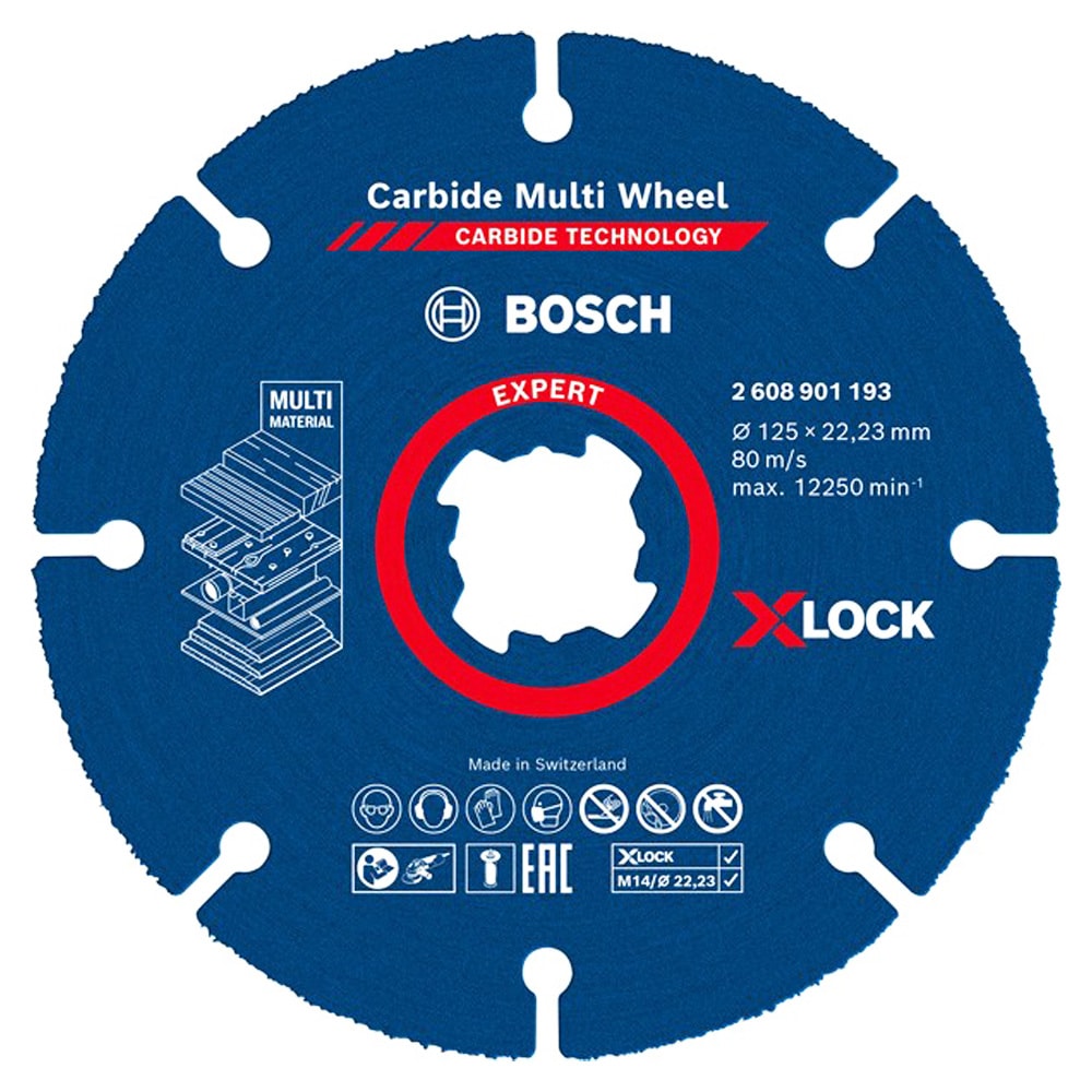 Диск твердостплавный 125х1х X-Lock Expert Multi Wheel (для УШМ), BOSCH, фото 2