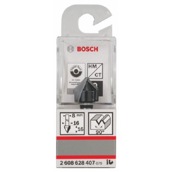 Фреза__V-образная 90° D16x16x45 / хв 8 мм, BOSCH