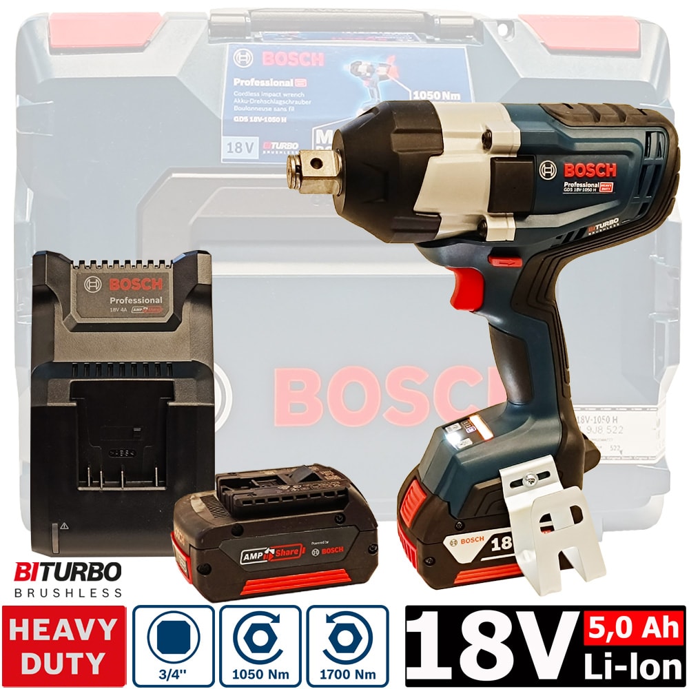 Гайковерт аккумуляторный GDS 18V-1050 H Professional BOSCH (06019J8522)