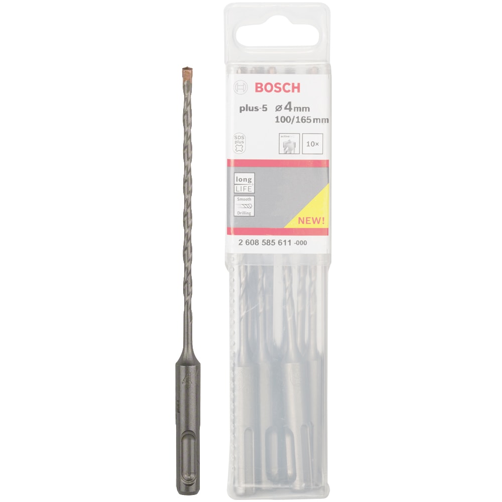 Бур по бетону SDS-Plus-5 4x100x165 мм (10 шт) BOSCH (2608585611)