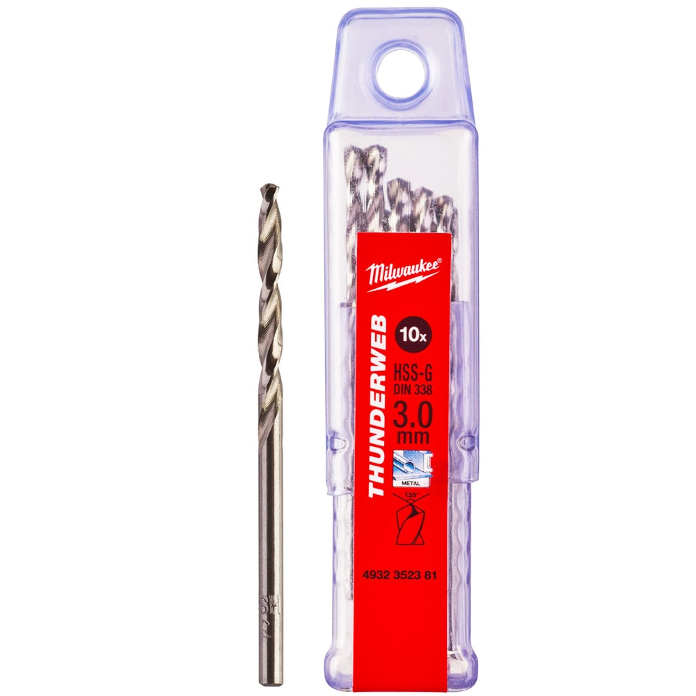 Сверло по металлу 3x61 мм HSS-G (10 шт) Thunderweb Milwaukee (4932352381)