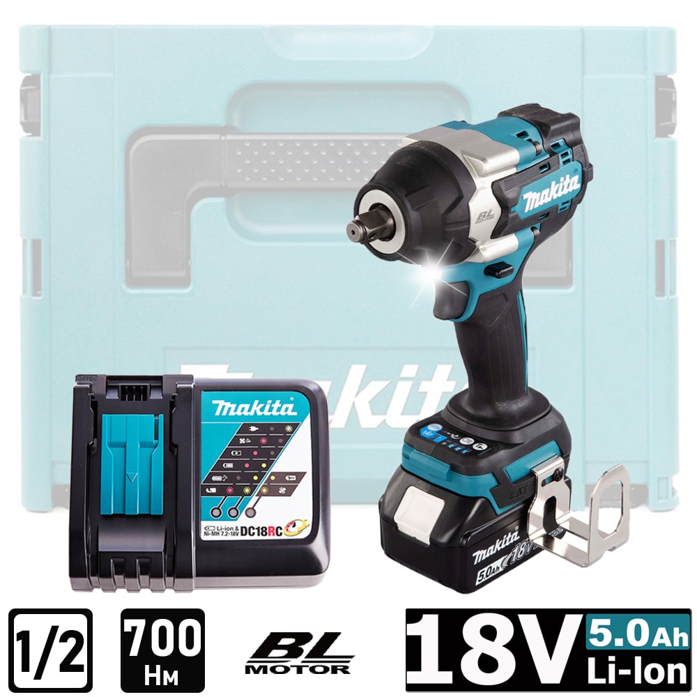Гайковерт аккумуляторный DTW700RT1J (DTW 700 RT1J) MAKITA