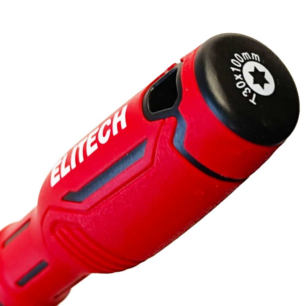 Отвертка T30 х 100 мм с магнитным наконечником ELITECH (211405), фото 3
