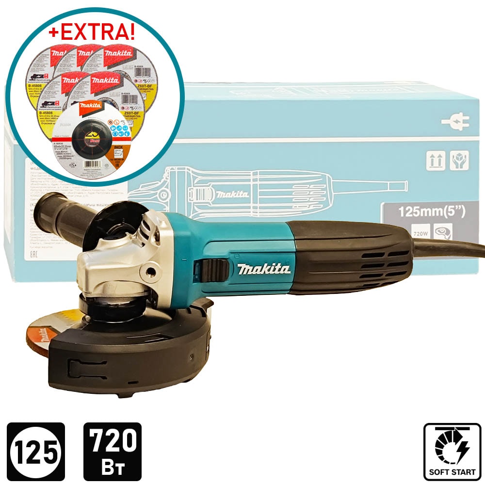 Угловая шлифмашина GA5030RX8 (GA 5030 RX8) MAKITA