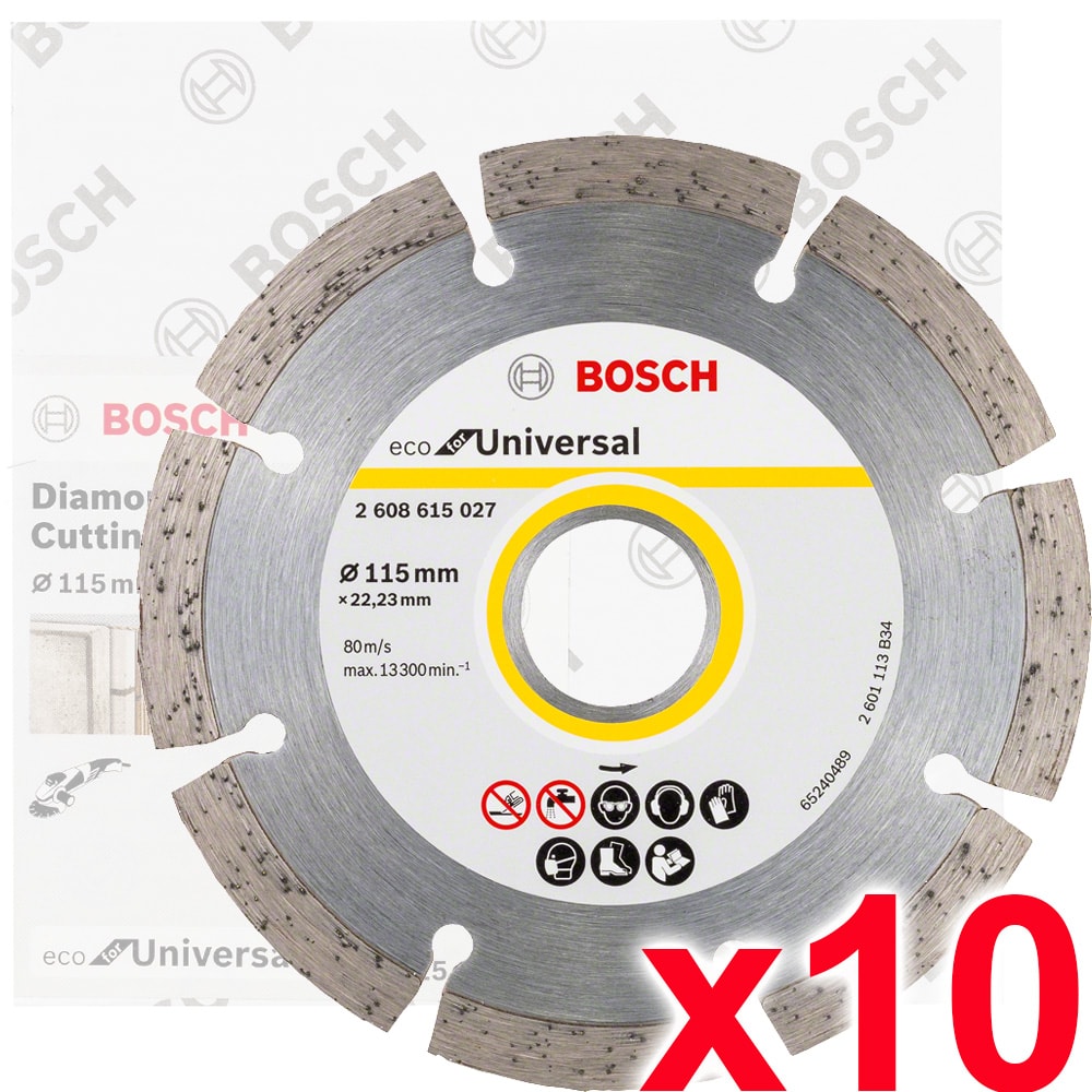 Алмазный круг 115х22,23 мм ECO Universal (10 шт), BOSCH