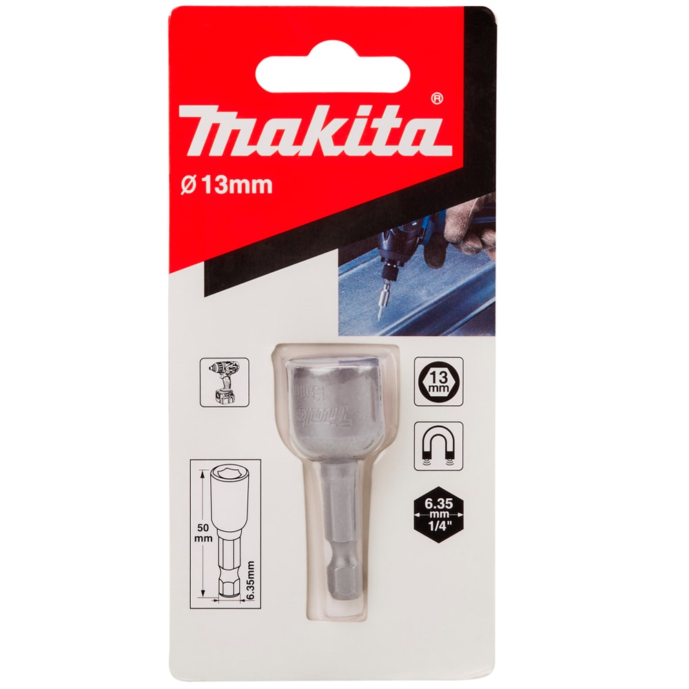 Торцовая головка магнитная 13 х50 мм MAKITA (B-38744)
