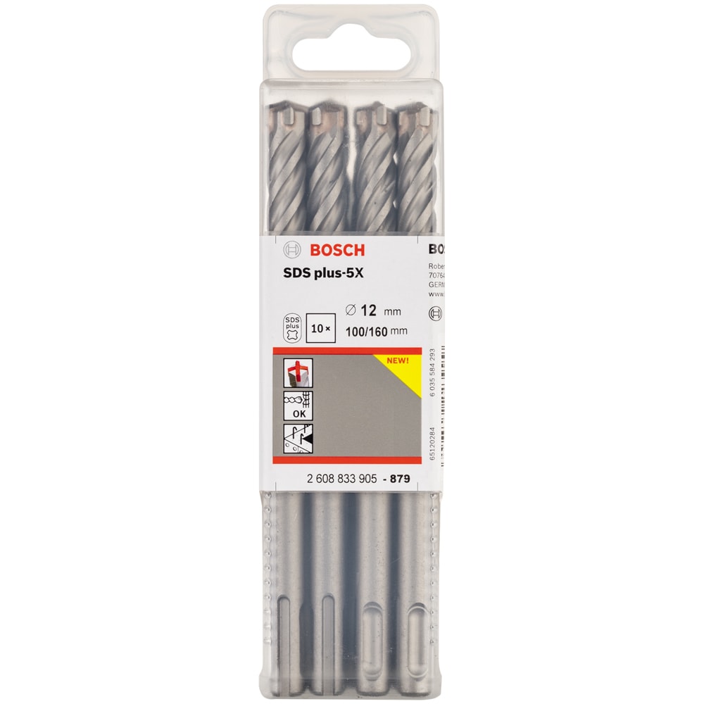 SDS-plus-5X бур, 12x100x160 мм (10 шт), BOSCH, фото 2