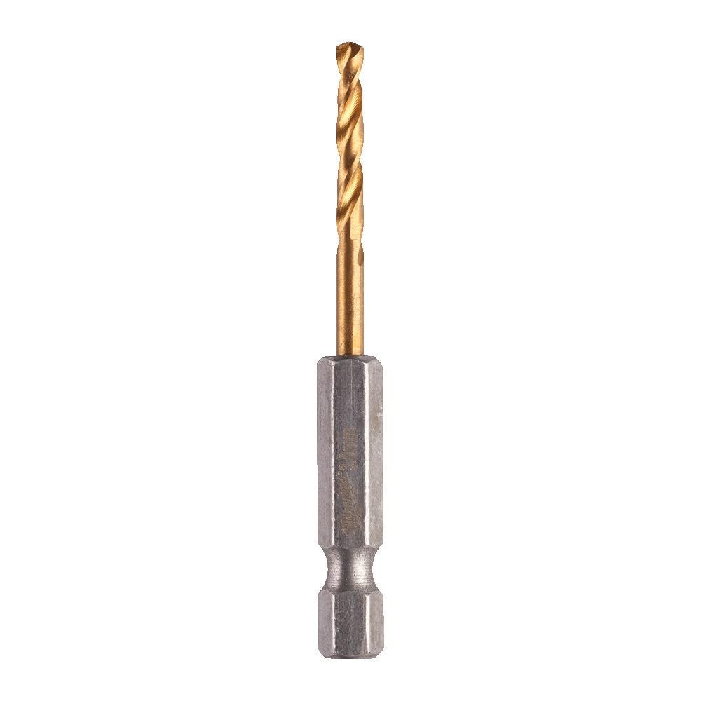 Сверло по металлу 3,0х65 мм (2 шт) Shokwave Red Hex HSS-G Tin Milwaukee (48894763), фото 2