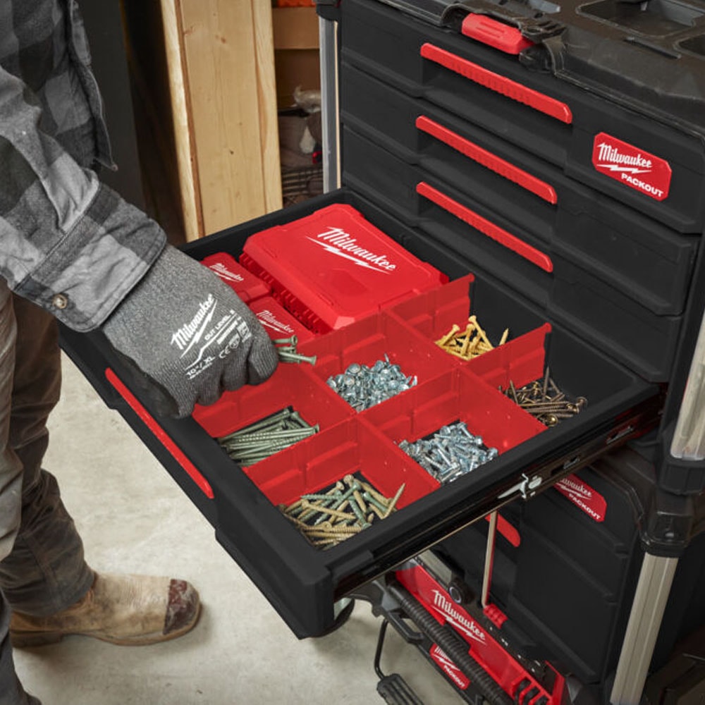 Кейс с 4-мя выдвижными отсеками PACKOUT DRAWER BOX Milwaukee (4932493189), фото 5