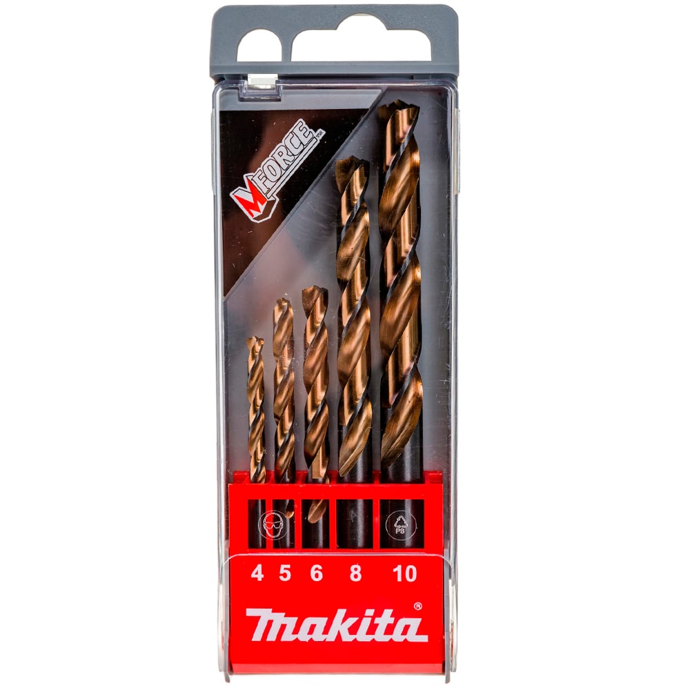 Набор сверл по металлу M-force 4-10 мм (5 шт) Makita (D-30508)
