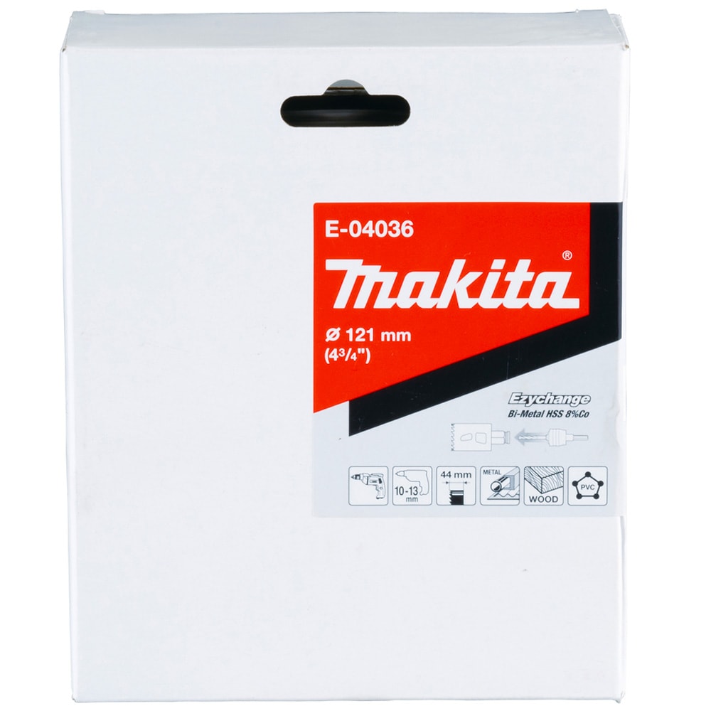 Коронка по твердому дереву 121 мм (BiM+Cobalt 8% / Ezychange), MAKITA, фото 4