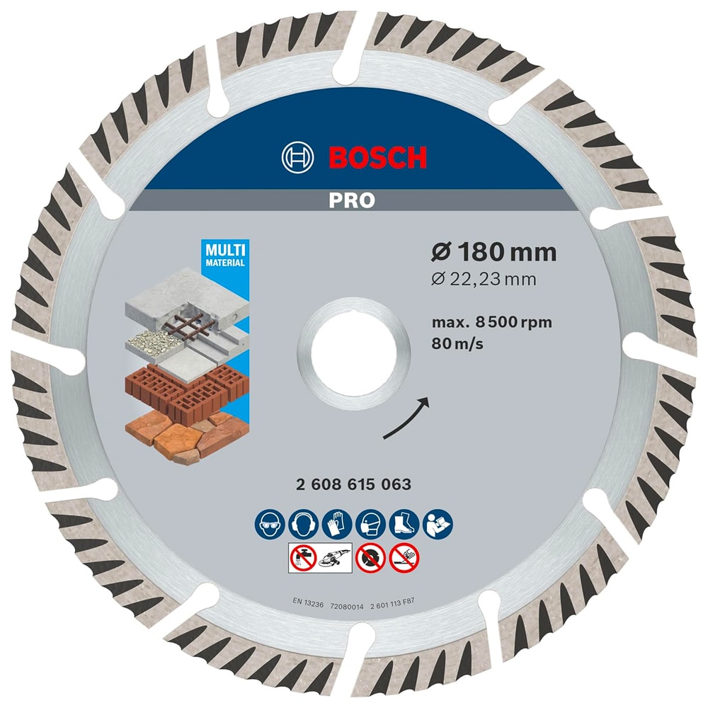 Алмазный круг 180х22,23 мм PRO Multi Material, BOSCH, фото 2