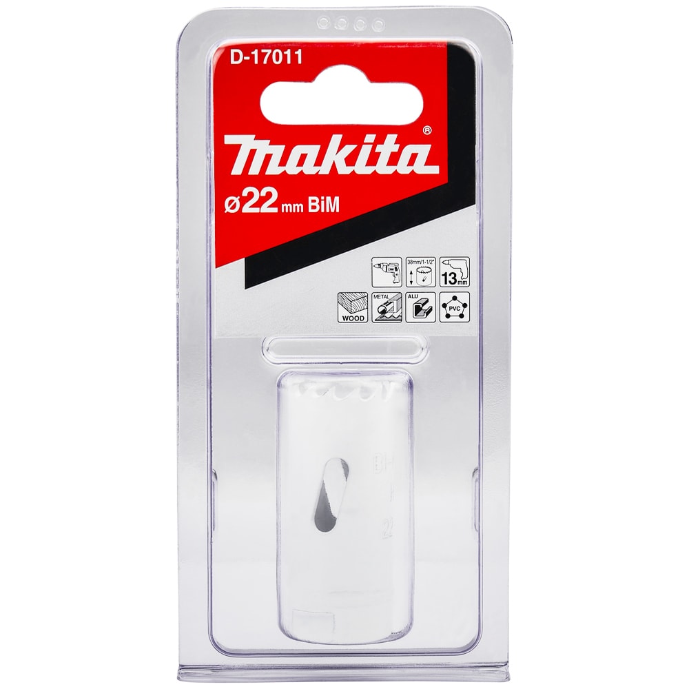 Коронка по дереву 22 мм (BiM / резьба 1/2"), MAKITA