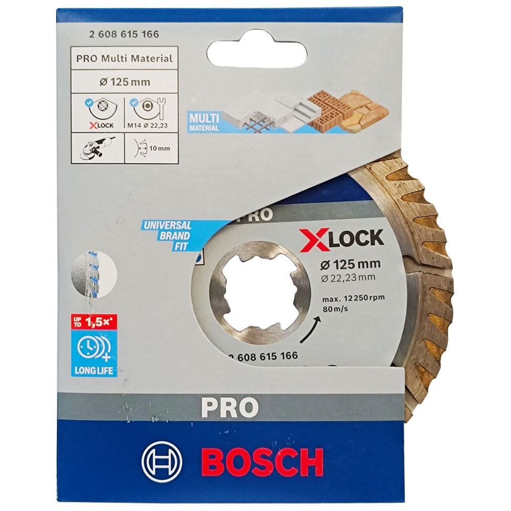 Алмазный круг X-LOCK PRO Multi Material 125x1.6x22.23 мм BOSCH (2608615166)