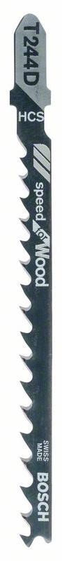 Пилка для лобзика T244D Speed for Wood (5 шт) BOSCH (2608630058), фото 2