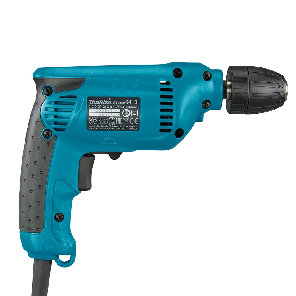 Дрель безударная 6413 (450Вт / 10мм / Коробка), MAKITA, фото 5