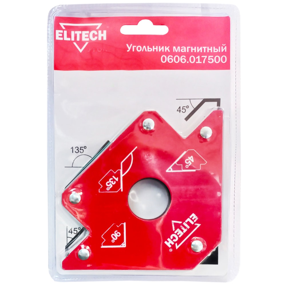 Магнитный уголок 45°/90°/135° (усилие 23 кг) ELITECH (0606.017500)