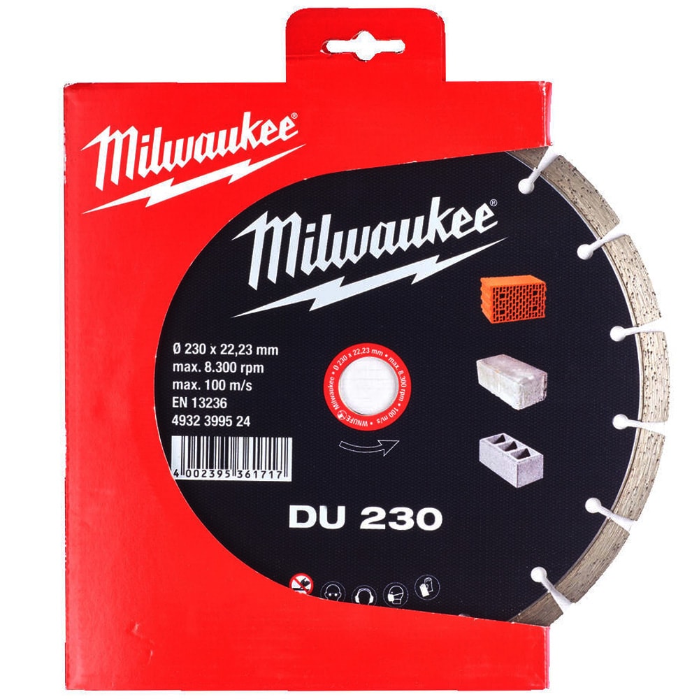 Алмазный круг по бетону / кирпичу DU 230x22,23 мм Milwaukee (4932399524)