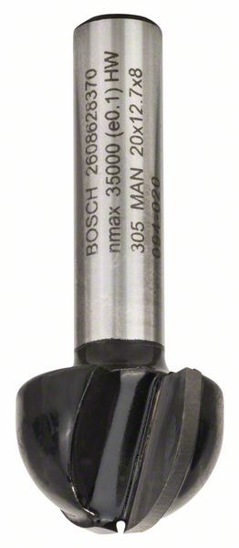 Фреза галтельная R10 D20x13x46 / хв 8 мм BOSCH (2608628370), фото 3
