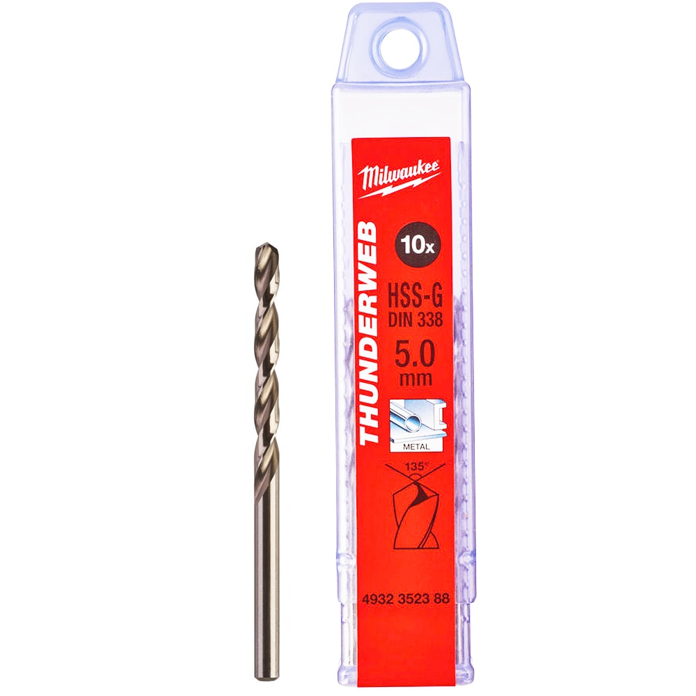 Сверло по металлу 5x86 мм HSS-G (10 шт) Thunderweb Milwaukee (4932352388)