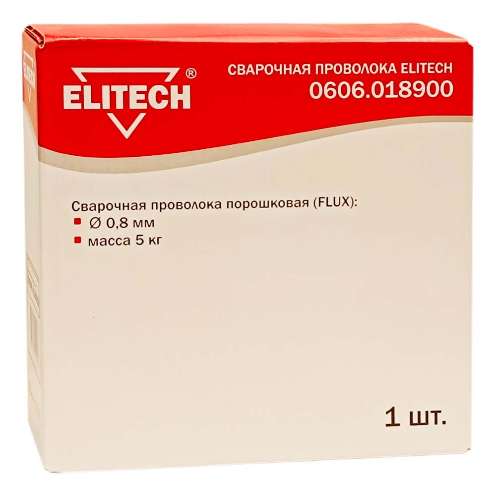 Проволока сварочная порошковая FLUX (ф 0,8 мм / 5 кг) ELITECH (0606.018900), фото 2