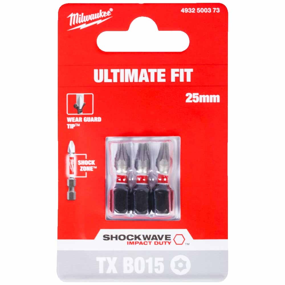 Бита ударная Shockwave Impact Duty TX BO15 25 мм (3 шт) Milwaukee (4932500373)