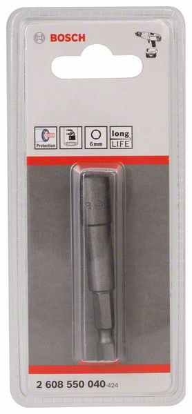 Головка торцовая 6х65 мм HEX (магнитная), BOSCH