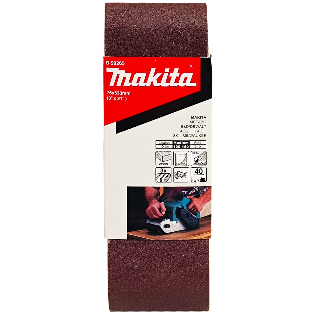 Лента шлифовальная 76х533 мм A40 (3 шт), MAKITA