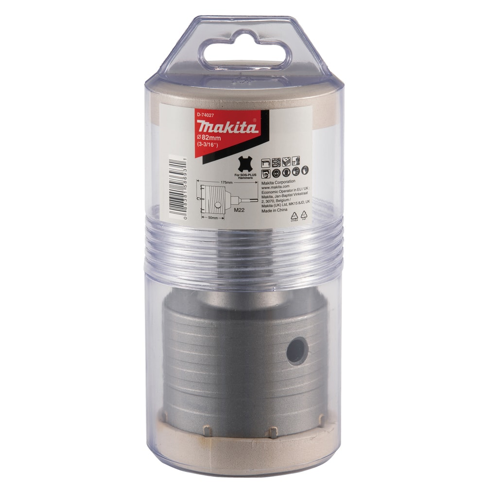 Коронка ударная по бетону SDS-plus 82 мм М22 (в сборе) MAKITA (D-74027), фото 2