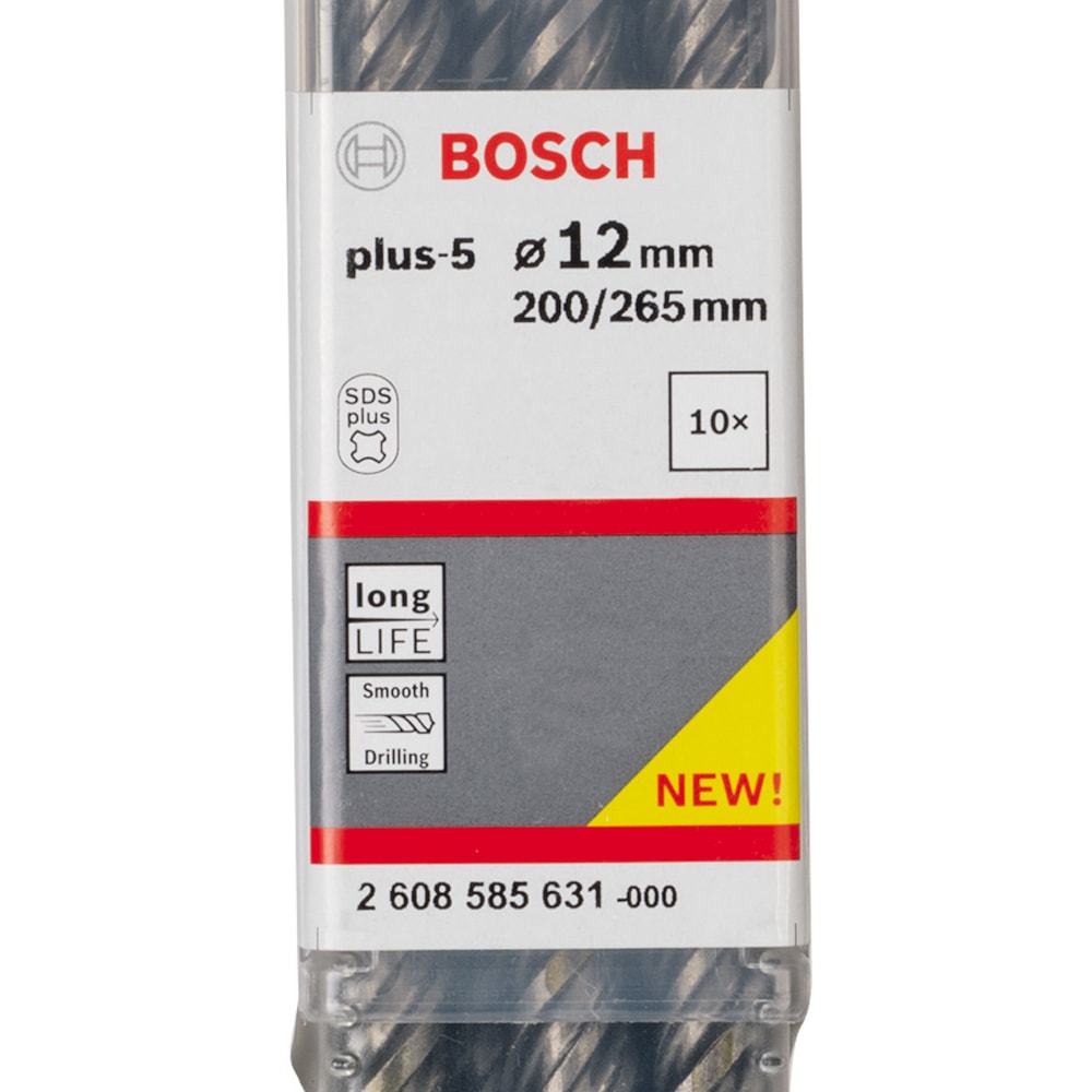 Бур по бетону SDS-Plus-5 12x200x265 мм (10 шт) BOSCH (2608585631), фото 3