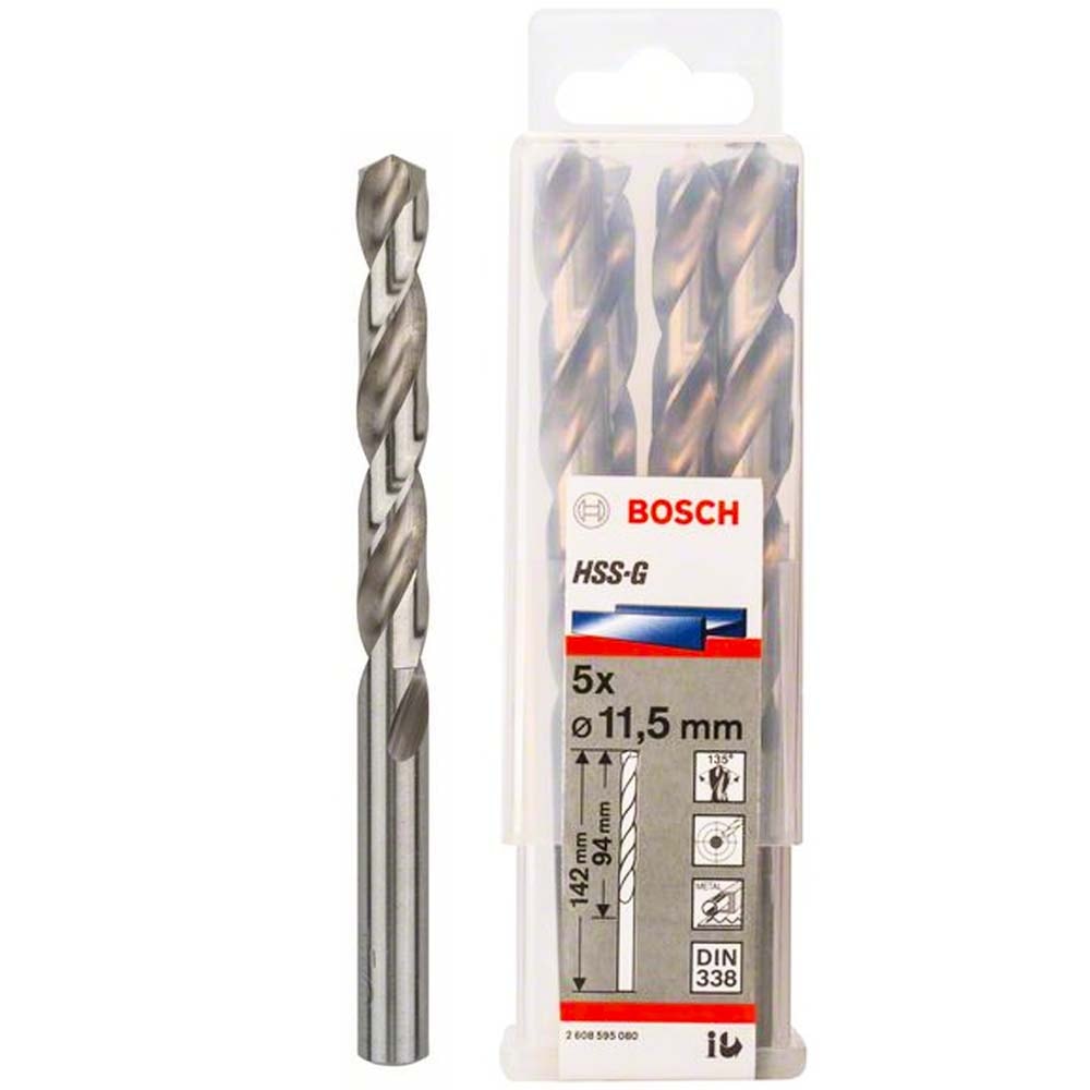 Сверло по металлу HSS-G 11,5x94x142 мм (1 шт), BOSCH