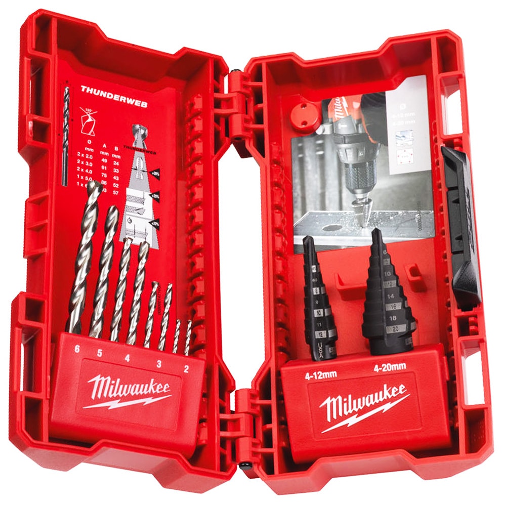 Набор сверл по металлу STEP DRILL SET HSS-G Thunderweb Milwaukee (48899350), фото 2