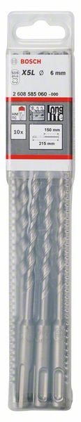SDS-plus-7 бур, 6х150х215 мм (10 шт), BOSCH