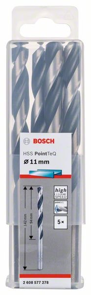 Сверло по металлу HSS PointTeQ 11,0 мм (5 шт), BOSCH