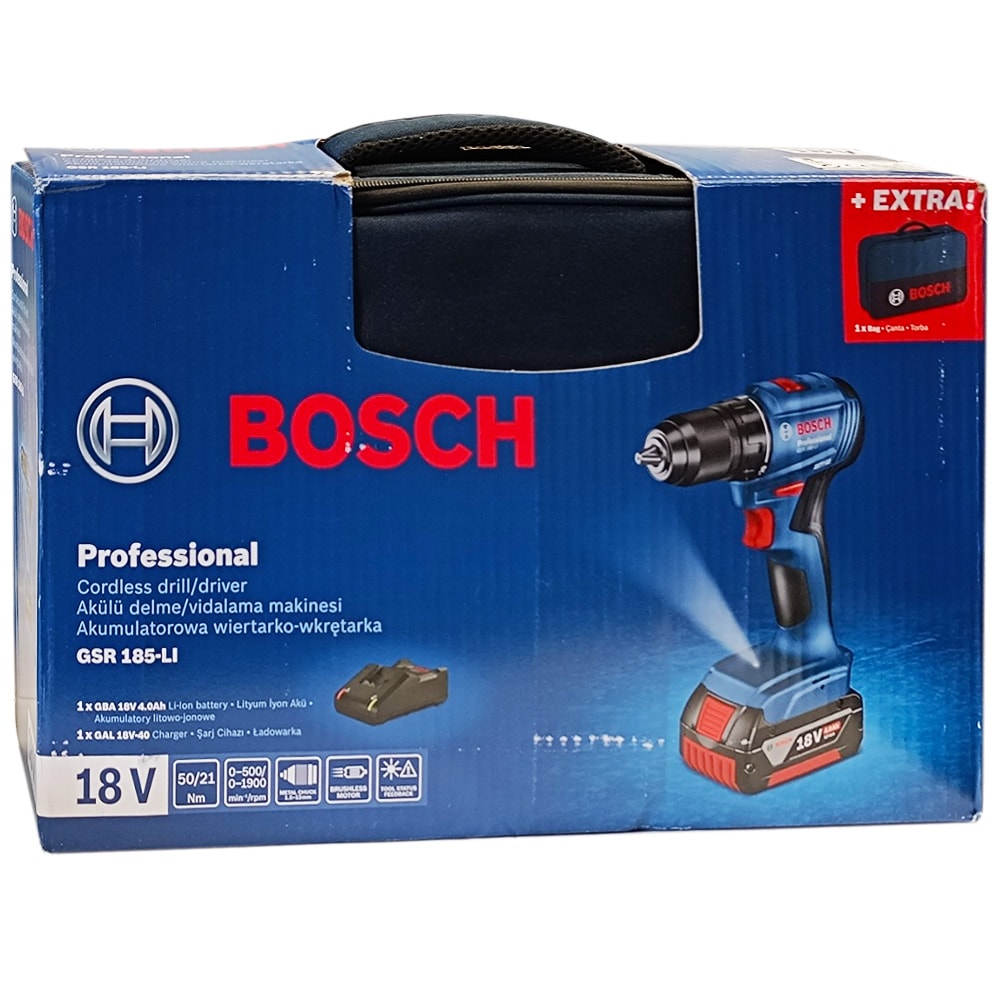 Дрель-шуруповерт аккумуляторная GSR 185-LI Professional BOSCH (06019K3005), фото 2