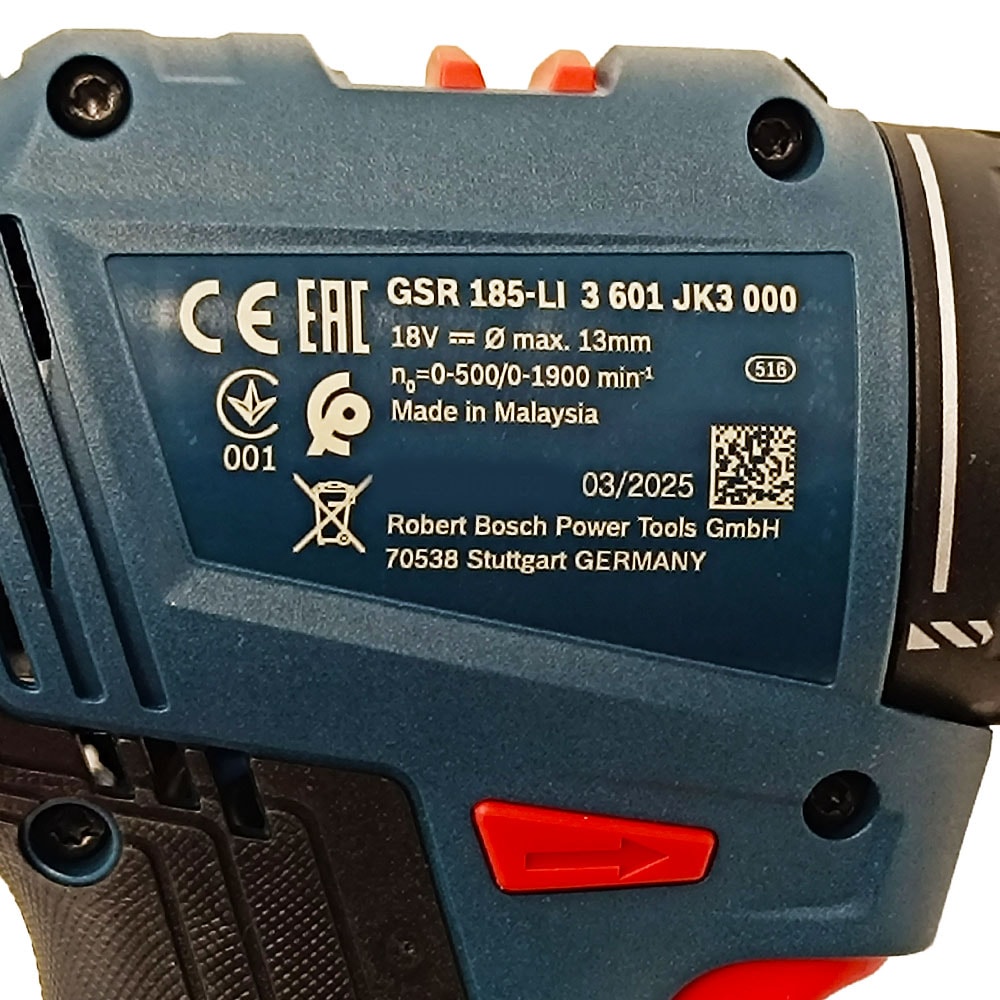 Дрель-шуруповерт аккумуляторная GSR 185-LI Professional BOSCH (06019K3001), фото 8