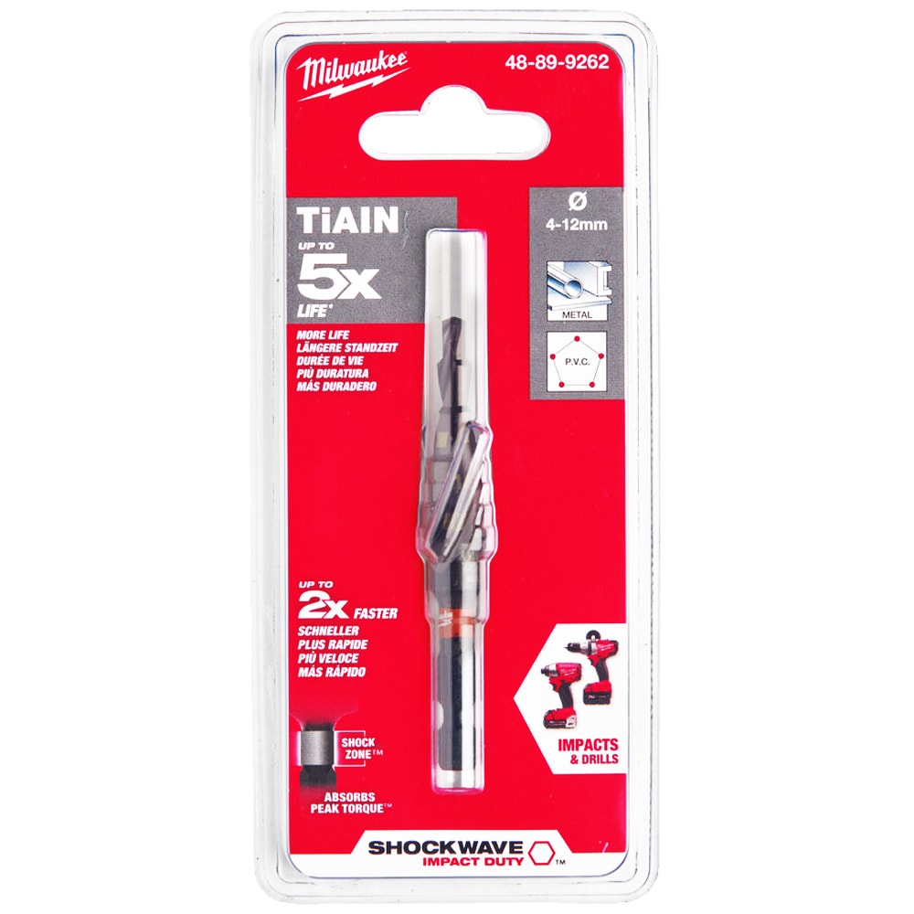 Ступенчатое сверло 4-12 мм SHOCKWAVE Impact Duty (шаг 2) Milwaukee (48899262)